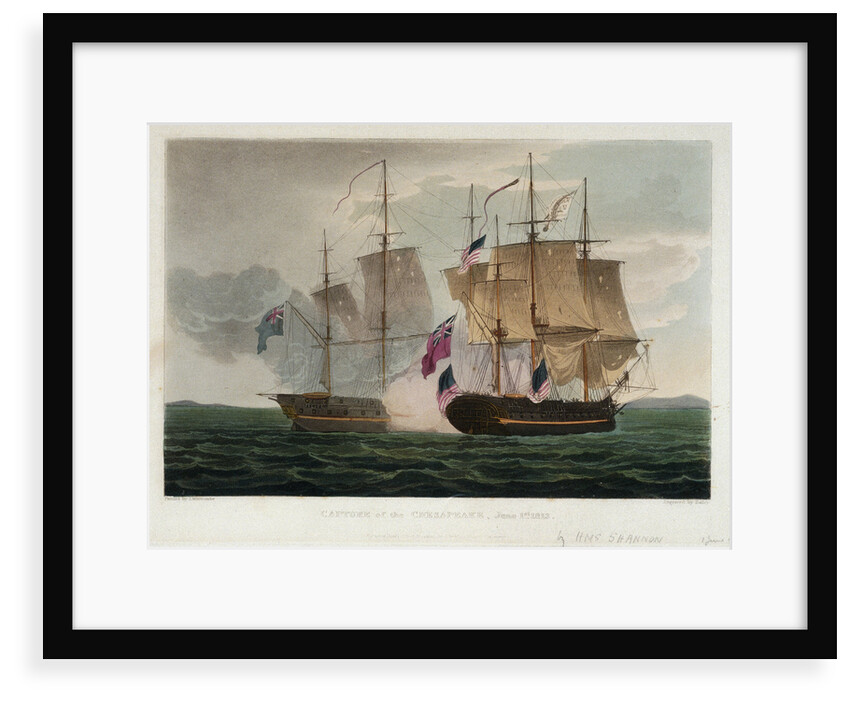 Capture of the 'Chesapeake', 1 June 1813 by Thomas Whitcombe