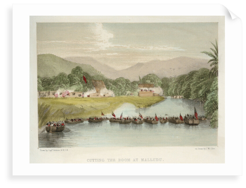 Cutting the boom at Malludu by Bethune