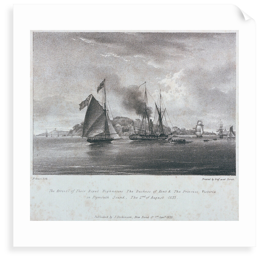 Four views of the visits of the Duchess of Kent &  Princess Victoria to the south west coast of England in August 1835 by P. Gauci