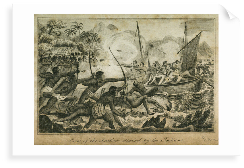 Crew of the 'Swallow' attacked by the Indians by unknown