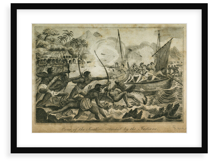 Crew of the 'Swallow' attacked by the Indians by unknown
