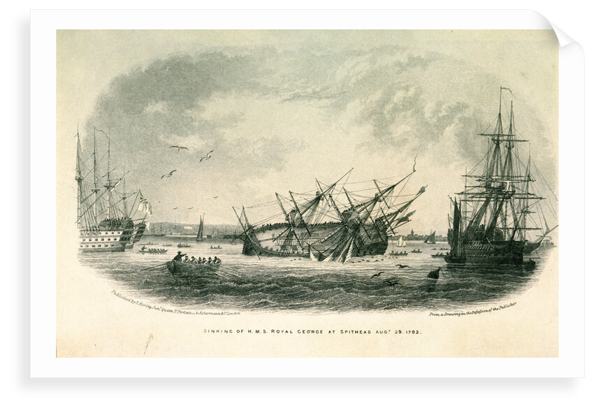 Sinking of HMS 'Royal George' at Spithead, 29 August 1782 by S. Horsey