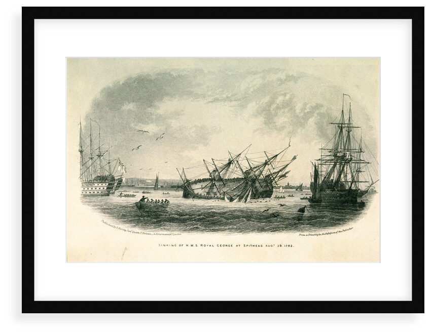 Sinking of HMS 'Royal George' at Spithead, 29 August 1782 by S. Horsey