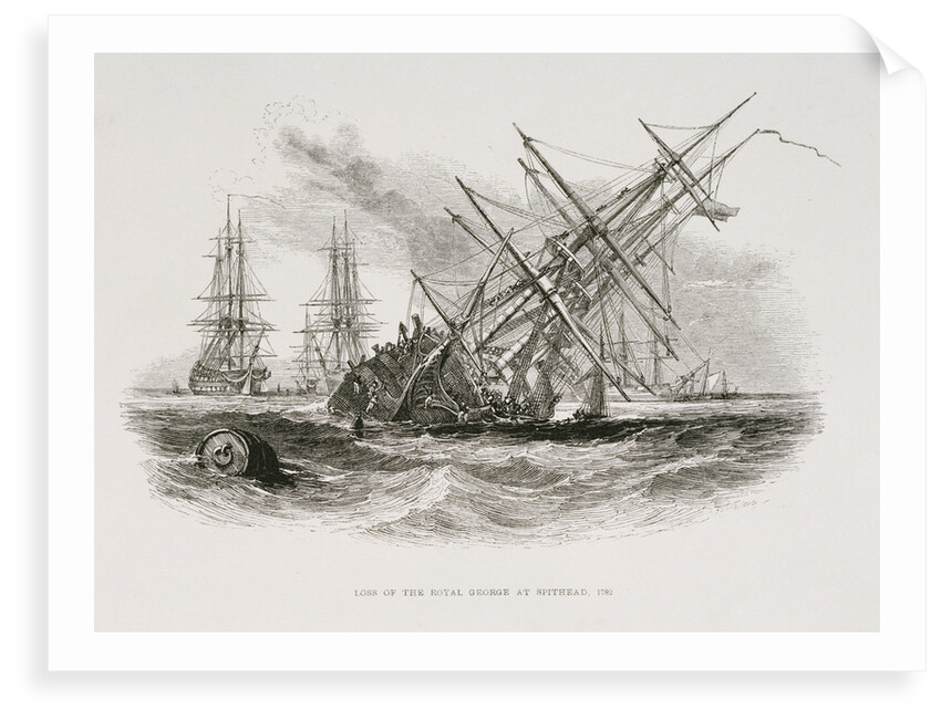 Loss of the HMS 'Royal George' at Spithead, 29 August 1782 by unknown