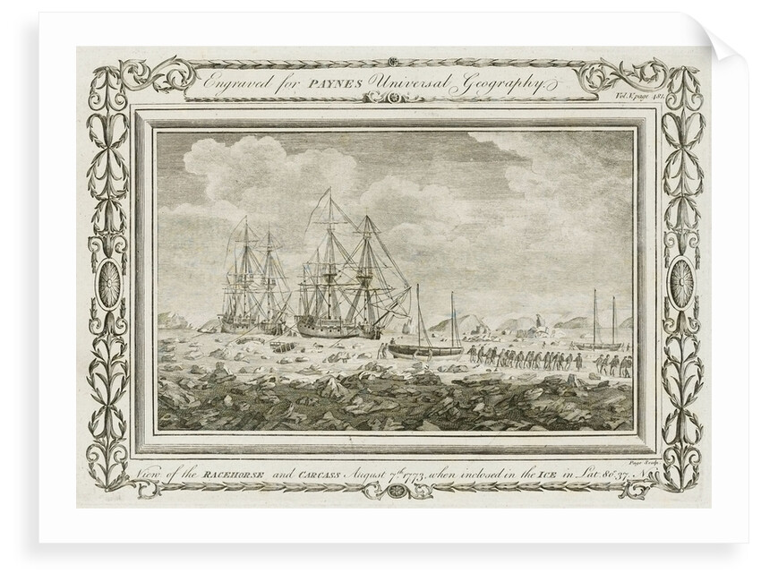 View of the Racehorse and Carcass, 7 August 1773 by Page