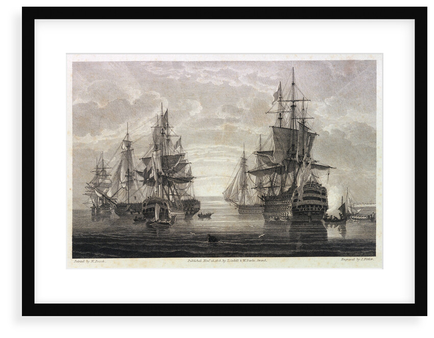 HMS 'Victory', 'Captain', 'Agamemnon', 'Vanguard' & 'Elephant' by Nicholas Pocock