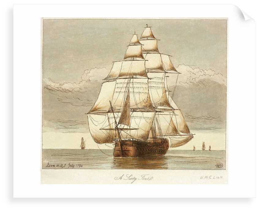 HMS 'Lion', July 1794 by W. M.