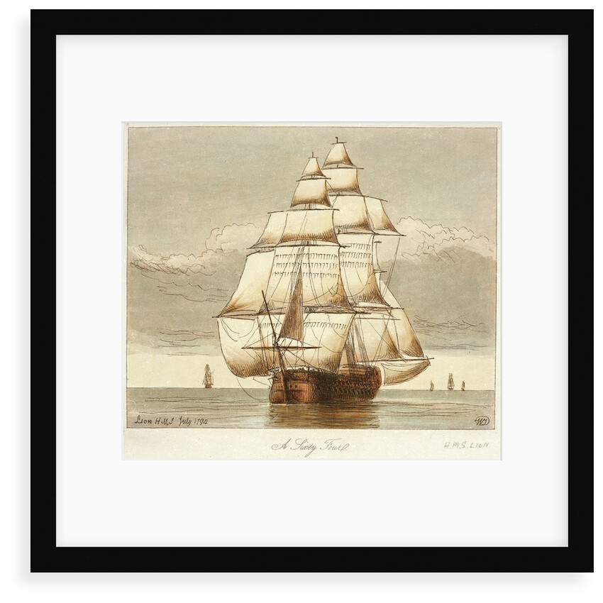 HMS 'Lion', July 1794 by W. M.