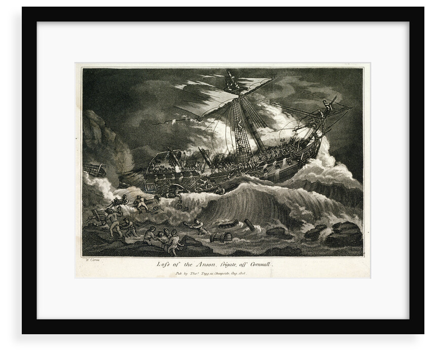 Loss of the Anson frigate, off Cornwall by William Elmes