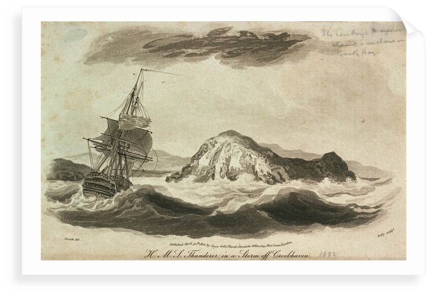 HMS 'Thunderer' in a storm off Crookhaven by Nicholas Pocock