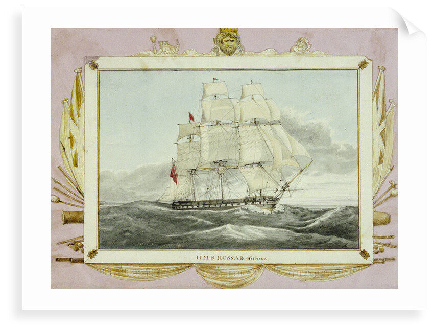 HMS 'Hussar', 46 guns by Unknown