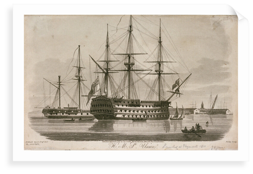 HMS 'Union' at anchor by Richard Speare