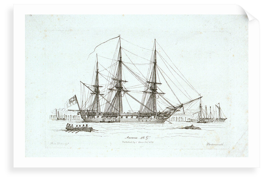 The 'Aurorah' 46 Guns, Portsmouth by Henry Moses