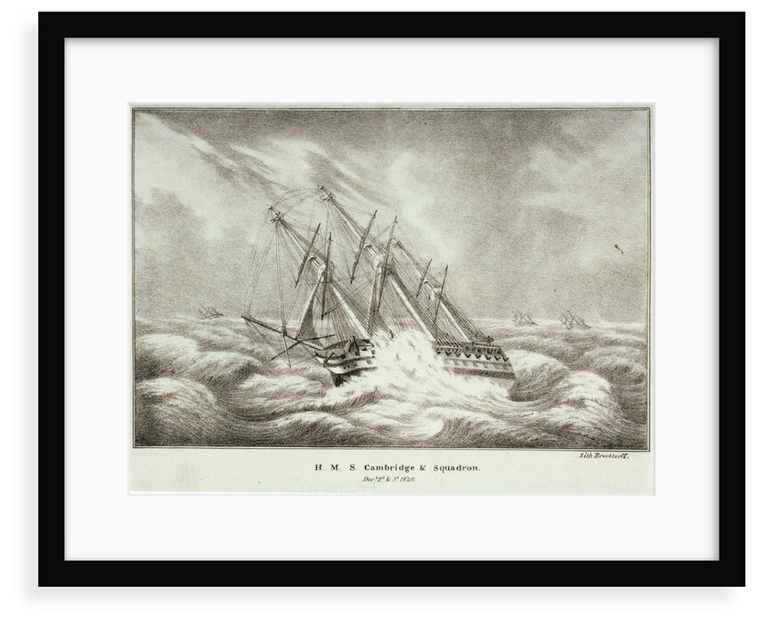 HMS 'Cambridge' and squadron, 2-3 December 1840 by Brocktorff