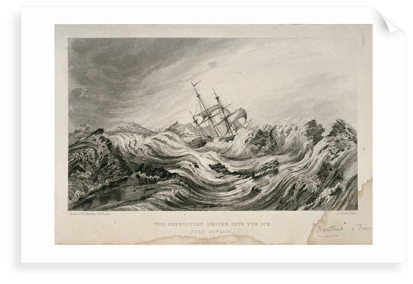 The expedition driven into the Ice, 30 July 1818 by Frederick William Beechey