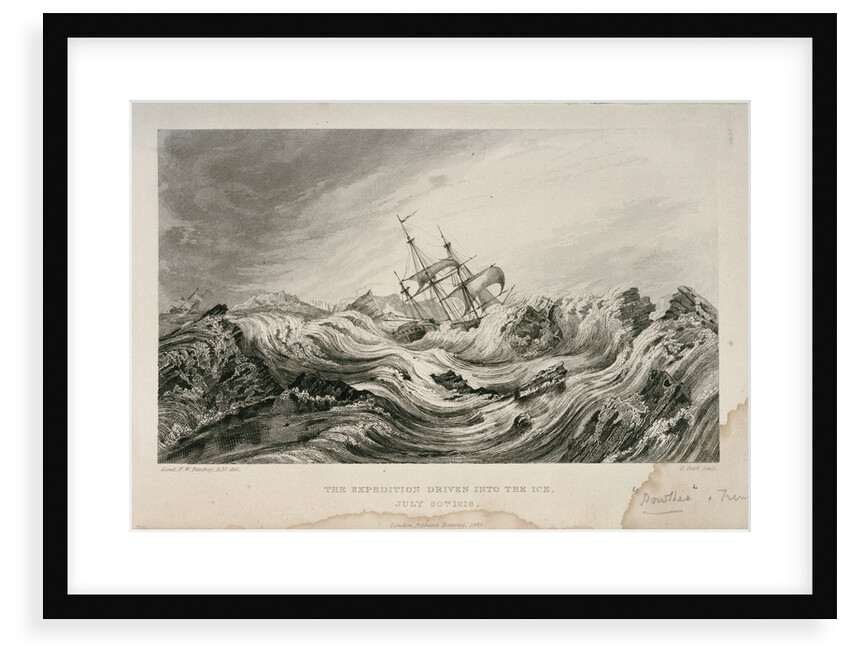 The expedition driven into the Ice, 30 July 1818 by Frederick William Beechey