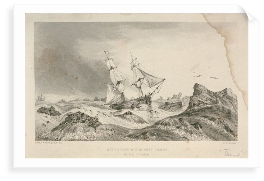 Situation of HMB 'Trent', 7 June 1818 by Frederick William Beechey