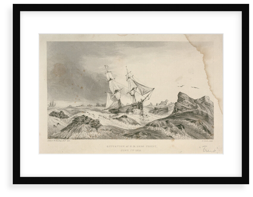 Situation of HMB 'Trent', 7 June 1818 by Frederick William Beechey