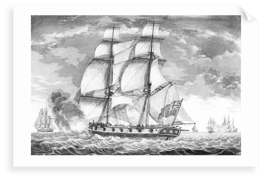 A King's brig in chase of a privateer by William Elmes
