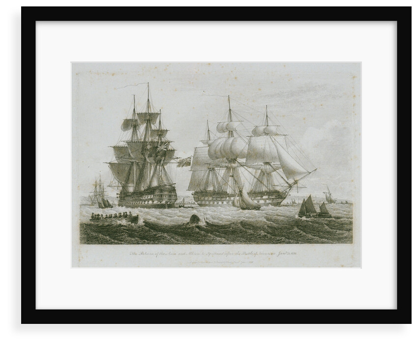The return of the 'Asia' and 'Albion' to Spithead after the Battle of Navarino, 31 January 1828 by Henry Moses
