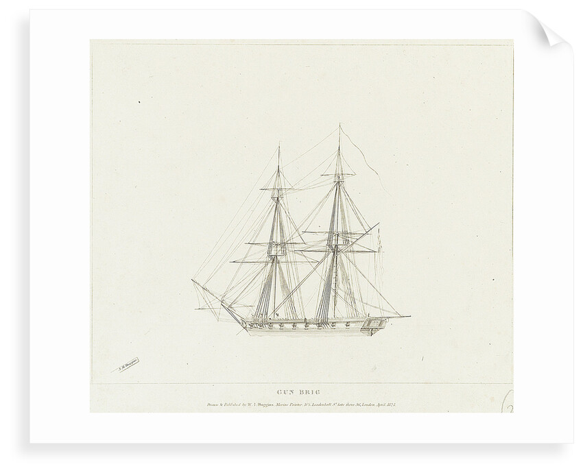 Gun brig by William John Huggins