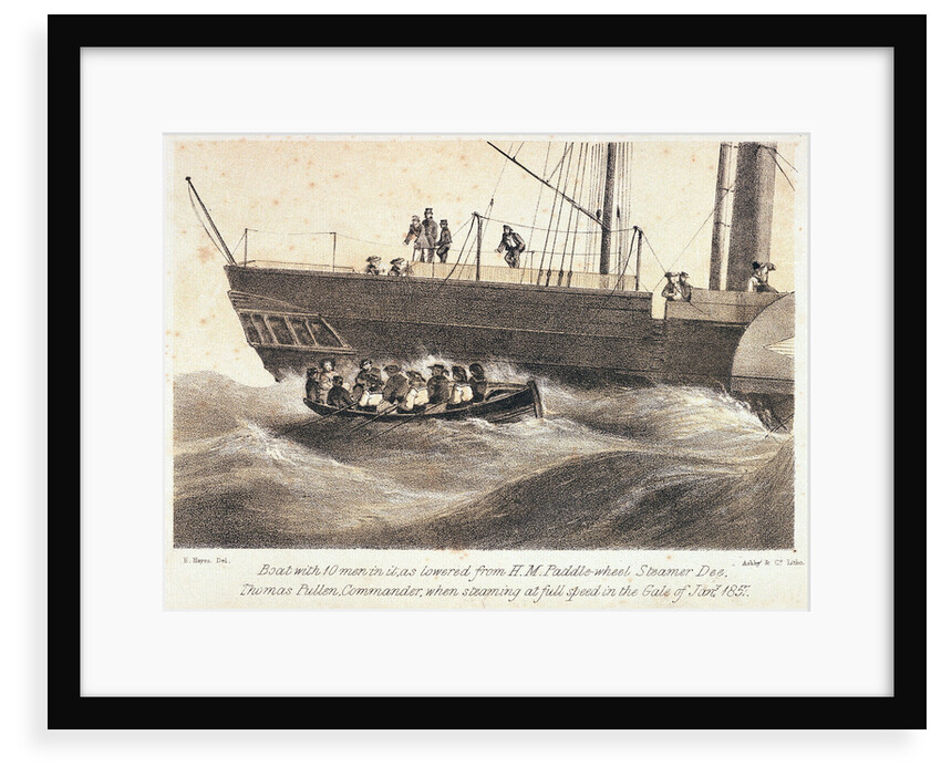 Boat lowered from HM Paddle-Wheel Steamer 'Dee' by Edwin Hayes