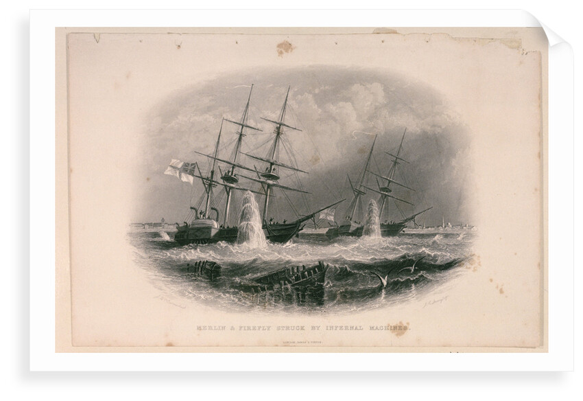 'Merlin' and 'Firefly', struck by mines off Sveaborg (Helsinki) during the Crimean War by John Wilson Carmichael