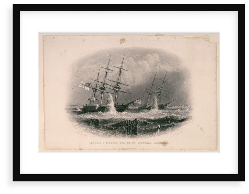 'Merlin' and 'Firefly', struck by mines off Sveaborg (Helsinki) during the Crimean War by John Wilson Carmichael