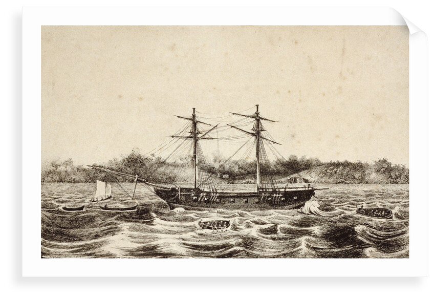 HMS 'Dispatch' on shore by unknown