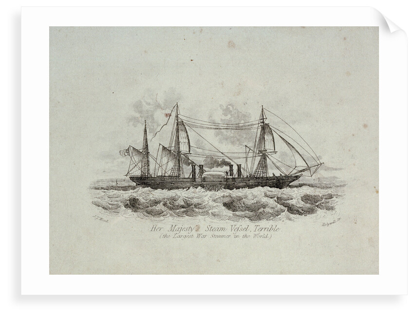 HMS 'Terrible' (the largest War Steamer in the World) by J.T. Wood