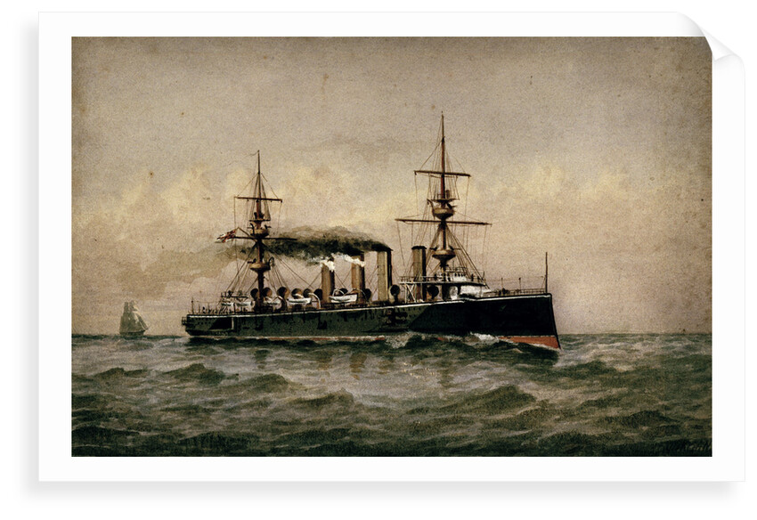 HMS 'Powerful' by H.J. Morgan