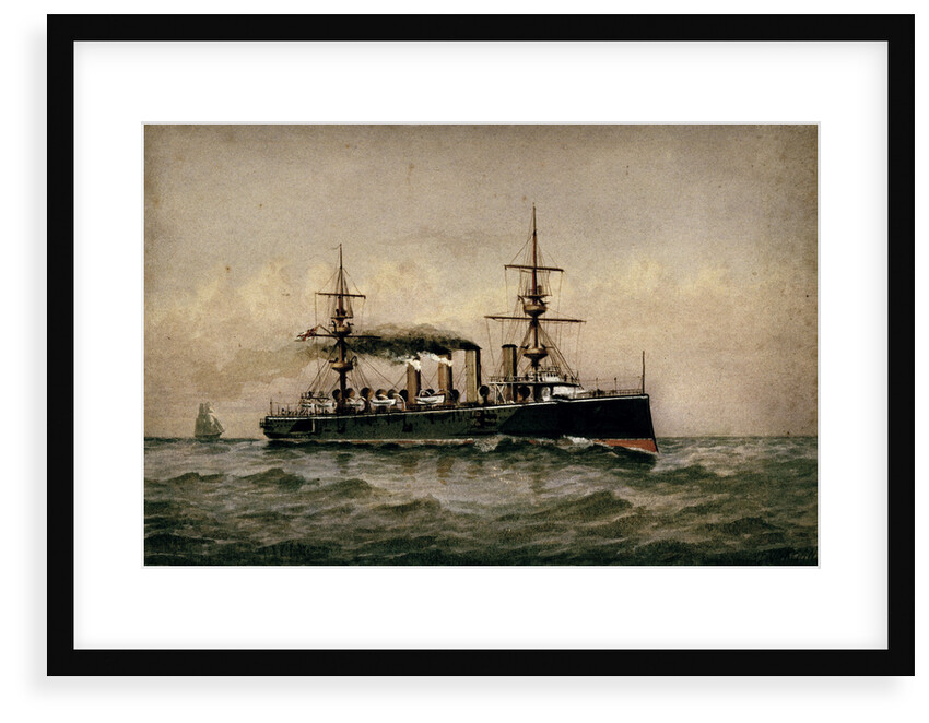 HMS 'Powerful' by H.J. Morgan