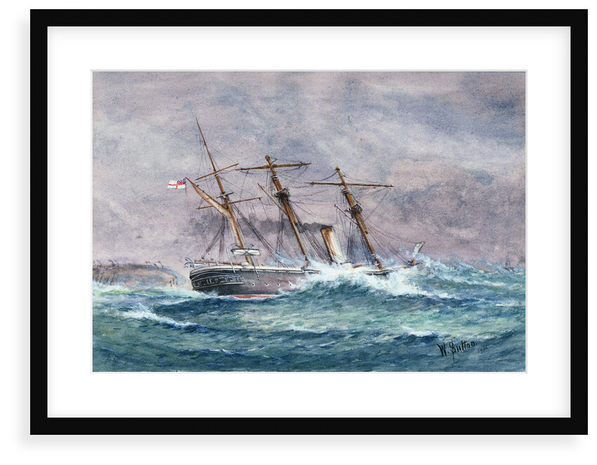 Escape of HMS 'Calliope', Samoa by W. Sutton