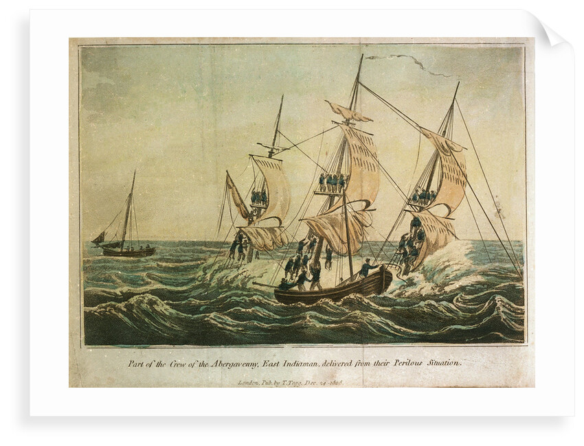 Part of the crew of the East Indiaman 'Abergaveny', delivered from their perilous situation by Thomas Tegg