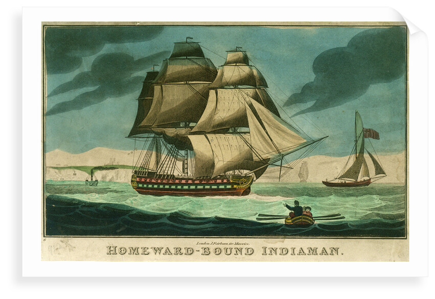 Homeward-bound Indiaman by John Fairburn