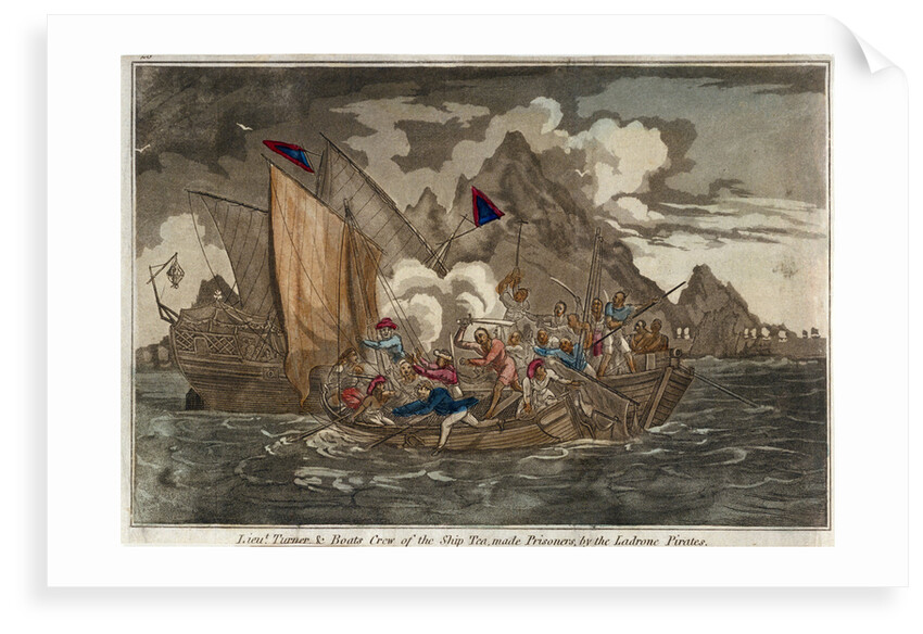 Lieut. Turner & boats crew of the ship 'Tea', made prisoners by the Ladrone Pirates by unknown