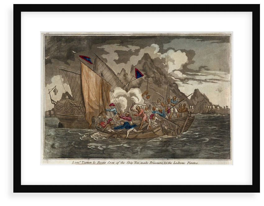 Lieut. Turner & boats crew of the ship 'Tea', made prisoners by the Ladrone Pirates by unknown