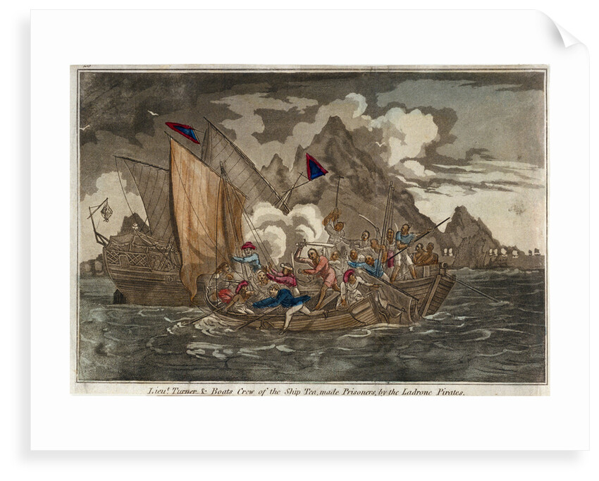 Lieut. Turner & boats crew of the ship 'Tea', made prisoners by the Ladrone Pirates by unknown