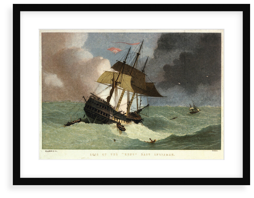 Loss of the East Indiaman 'Kent' by Kronheim & Co