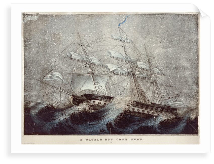 A squall off Cape Horn by Unknown