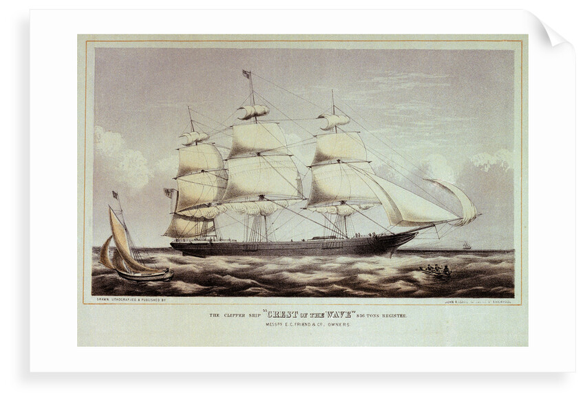 The clipper ship 'Crest of the Wave' by John R. Isaac