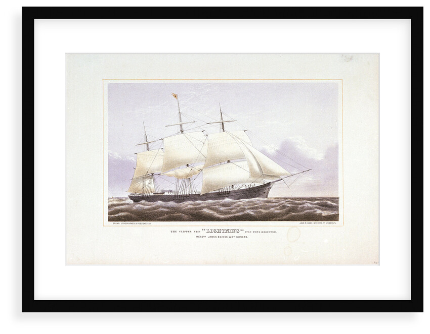 The clipper ship 'Lightning' by John R. Isaac