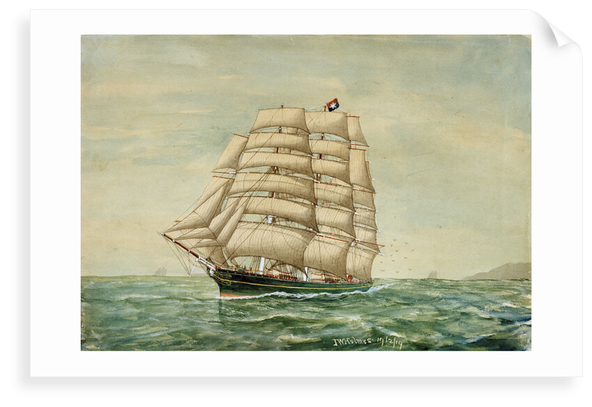 'Salamis' under way by J.W. Holmes