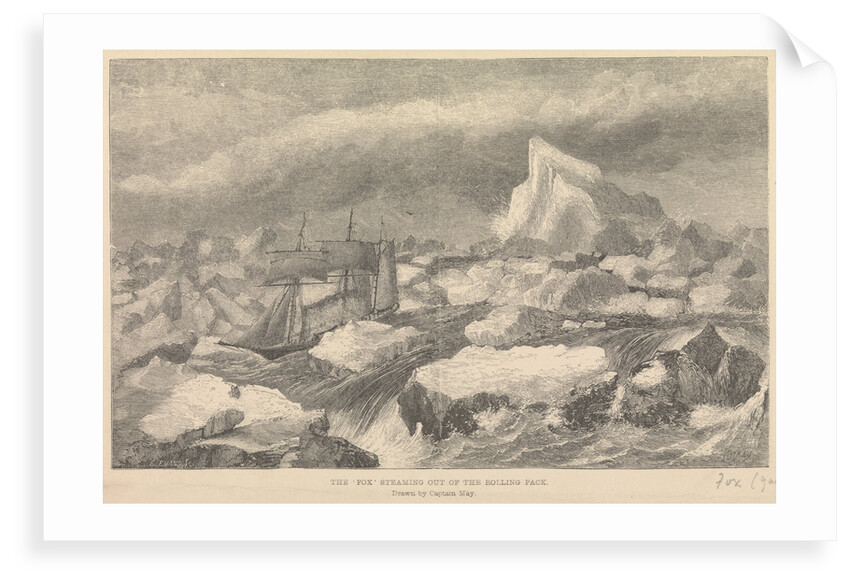 The 'Fox' (1855) steaming out of the rolling pack by Walter William May