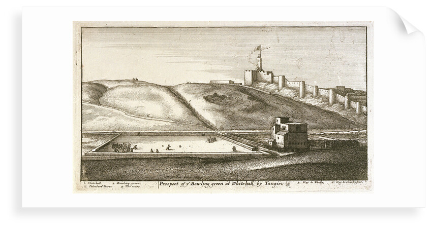 Prospect of the bowling green at Whitehall by Tangier by Wenceslaus Hollar