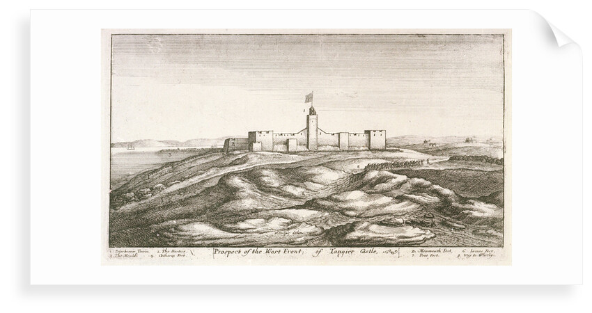 Prospect of the west front of Tangier castle by Wenceslaus Hollar