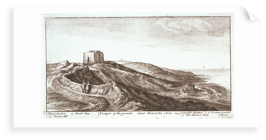 Prospect of the grounds about Henrietta Fort by Wenceslaus Hollar