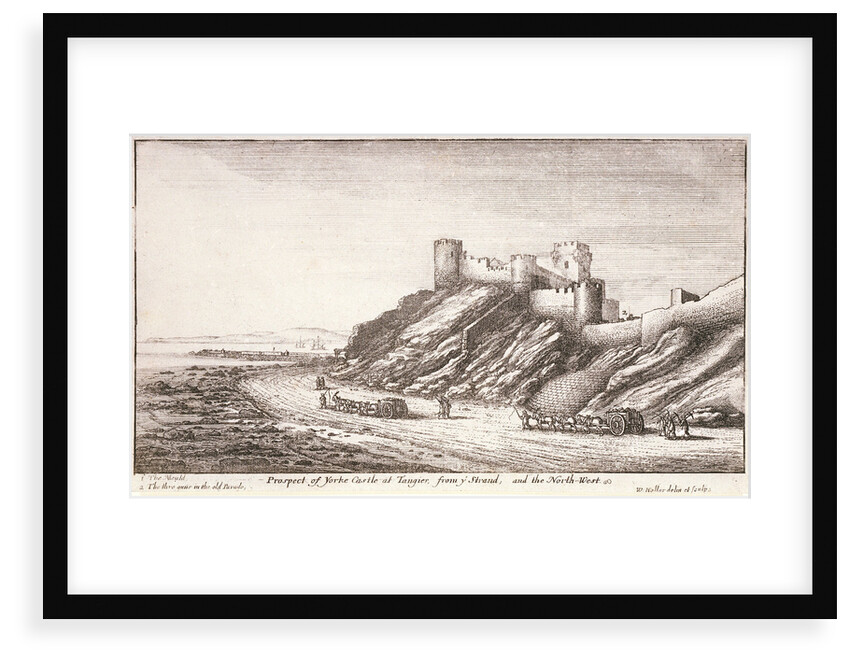Prospect of Yorke Castle at Tangier, from y Strand, and the northwest by Wenceslaus Hollar