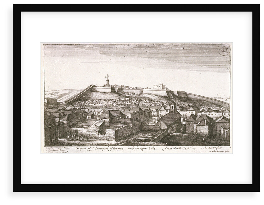 Prospect of y Innerpart of Tangier, with the upper Castle, from southeast by Wenceslaus Hollar