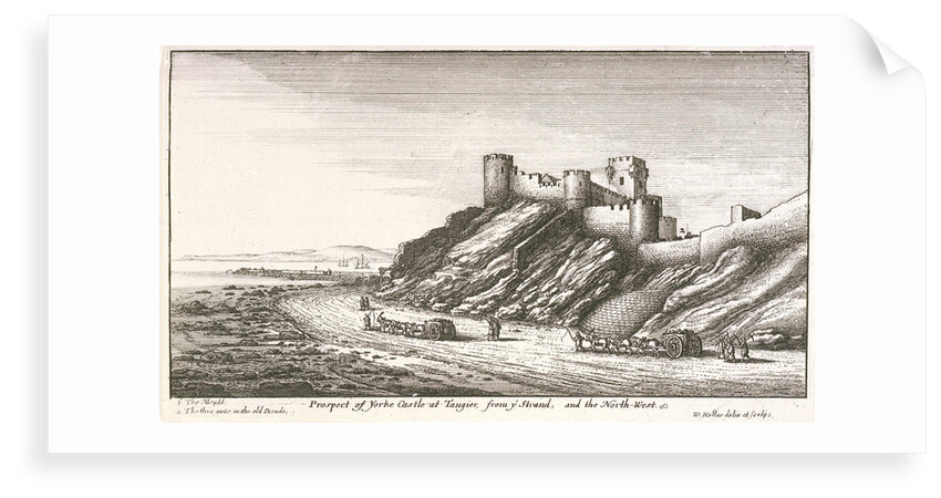 Prospect of Yorke Castle at Tangier, from y Strand, and the northwest by Wenceslaus Hollar